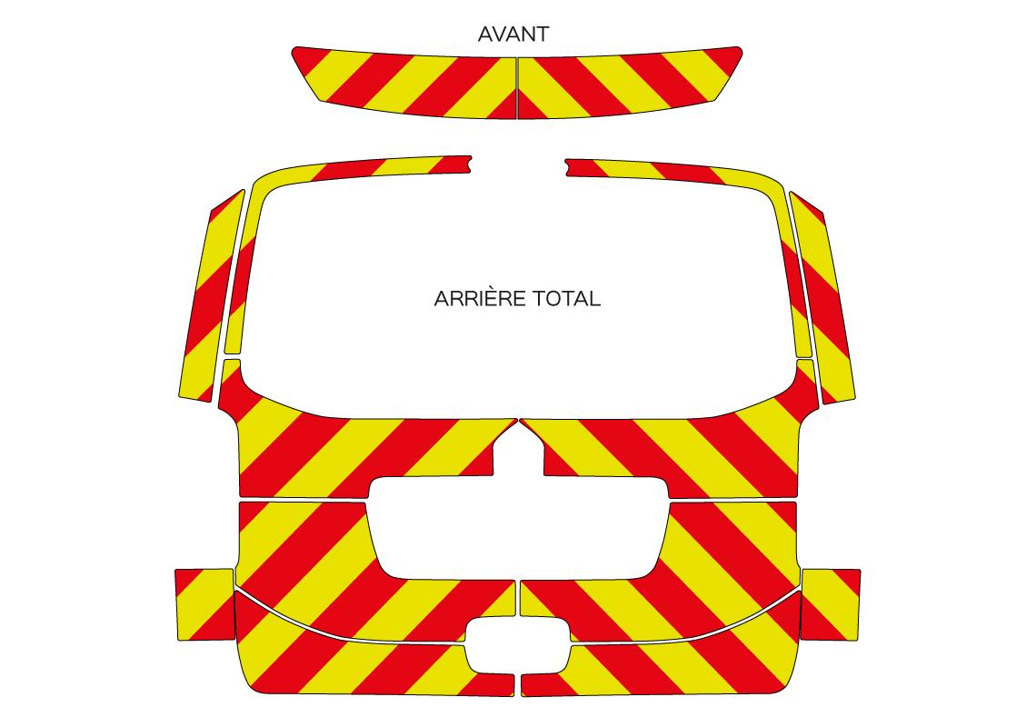 Kit de balisage prédécoupé POMPIER AVERY PEUGEOT EXPERT 2016-2023